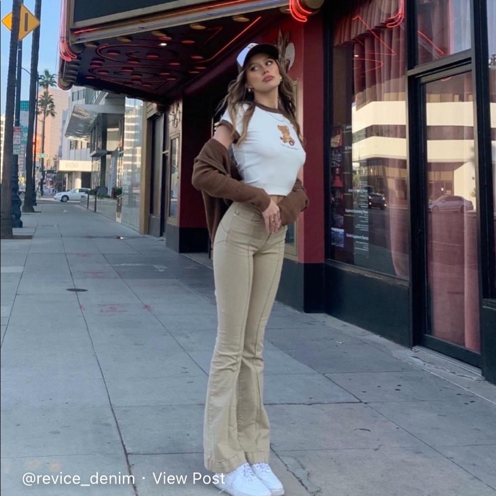 New With Tags Flare Khaki Revice Jeans